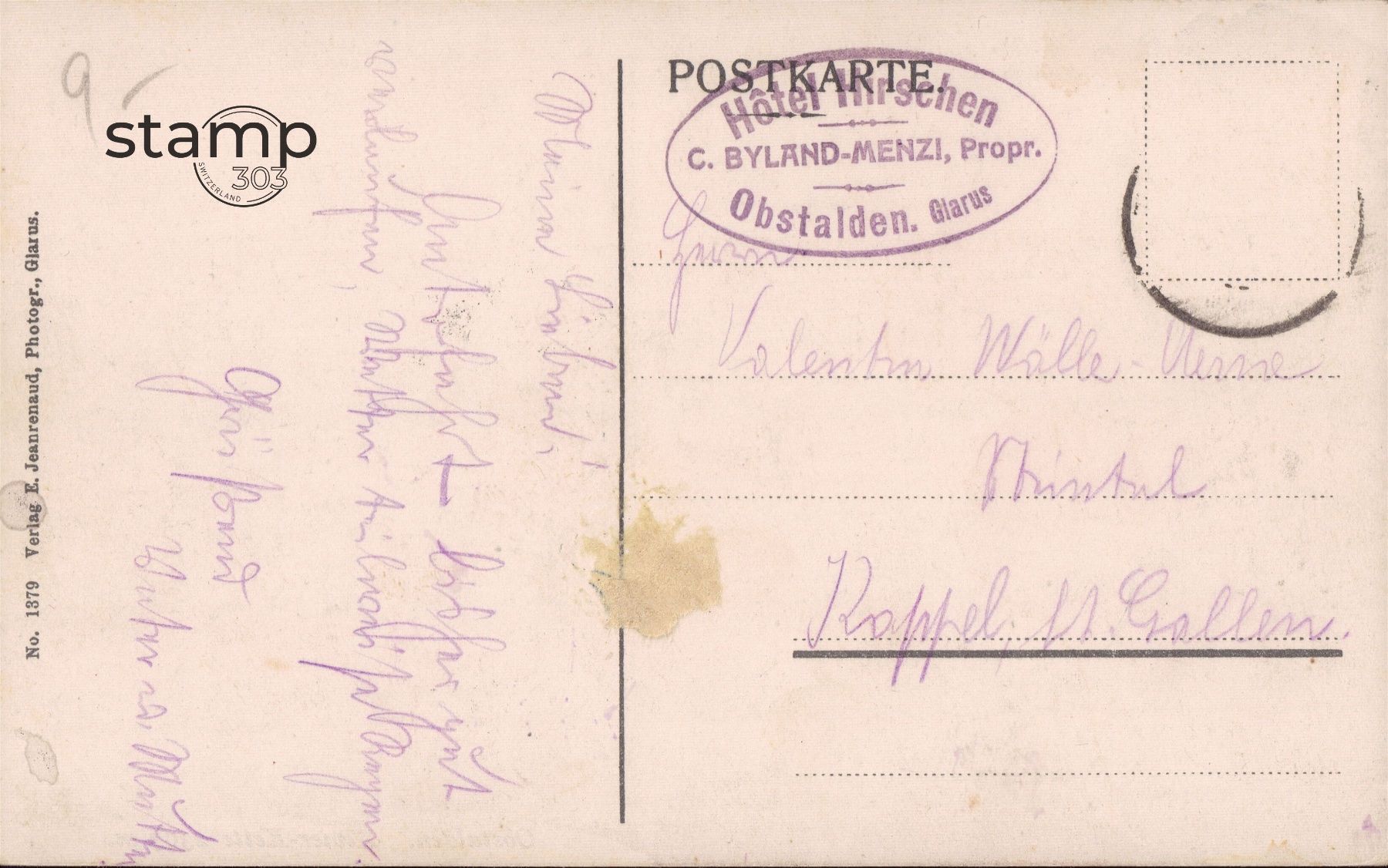 Ansichtskarten: AK Obstalden _ Alvier-Kette – Gebraucht aus Eggersriet von stamp303 1