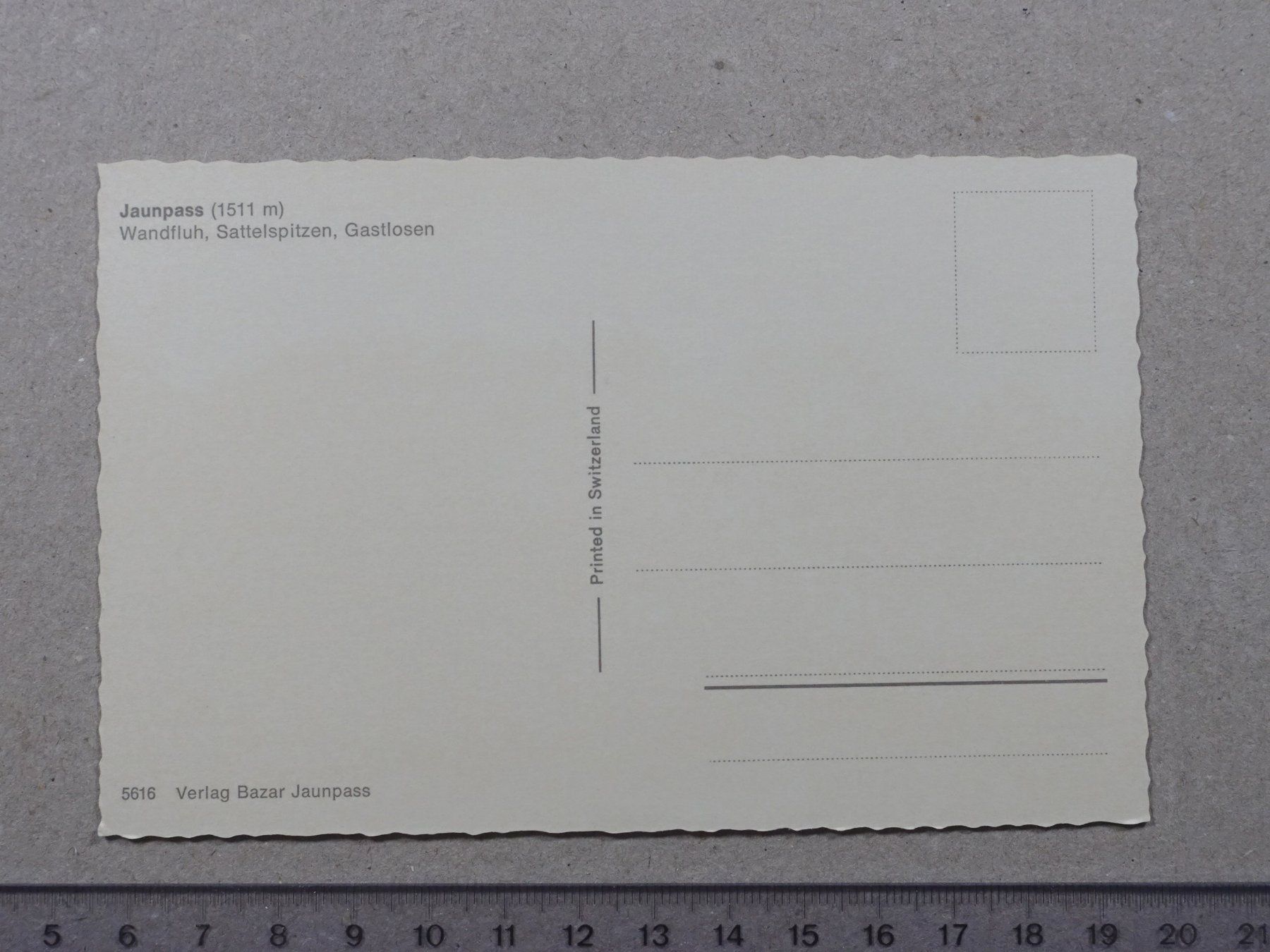Ansichtskarten: Jaunpass, Strasse, Auto, ACS Schild, Oldtimer – Gebraucht aus Lenzburg von fh1 1