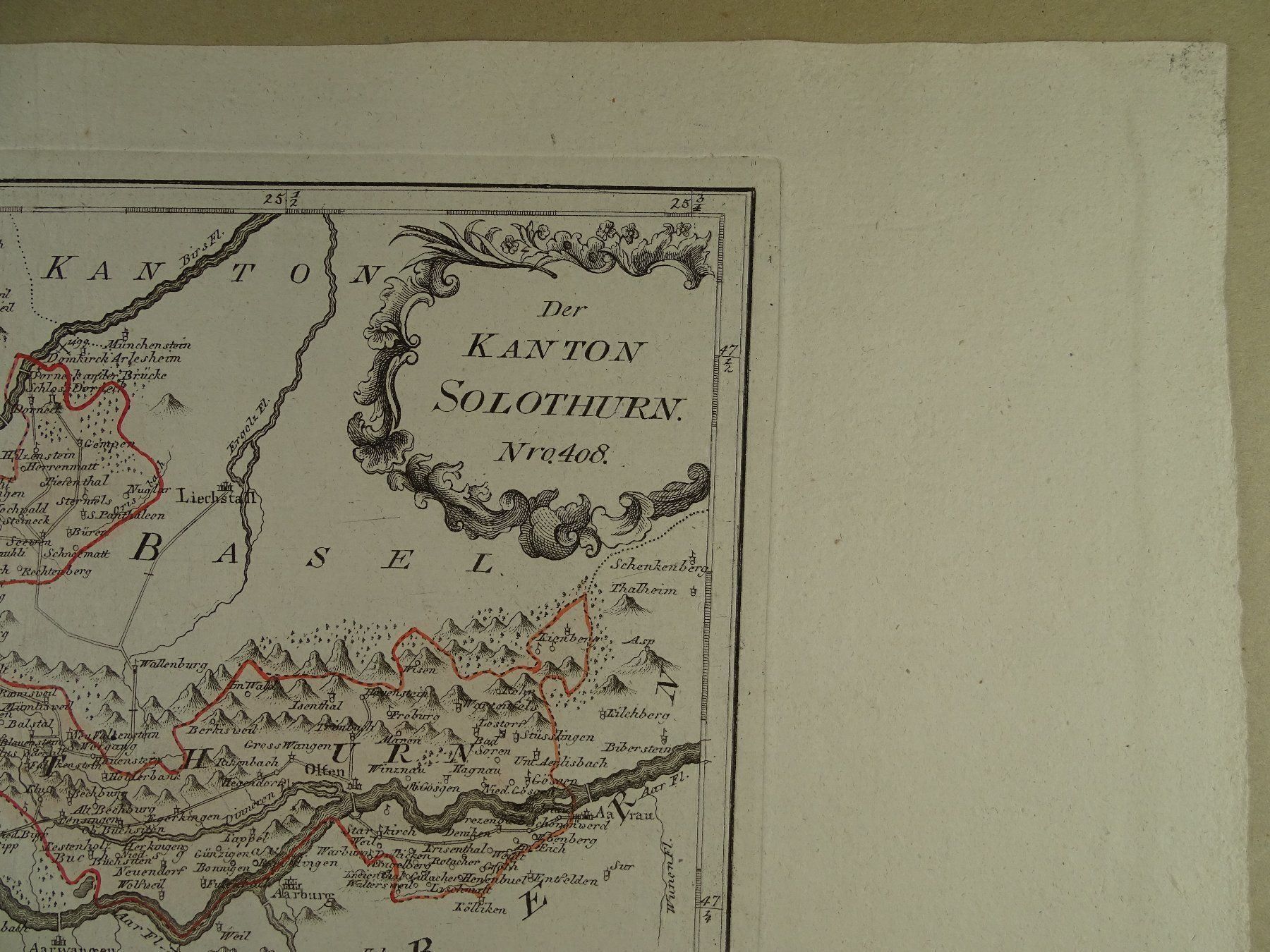 Incisioni: DER KANTON SCHAFFHAUSEN, REILLY 1791 – Usato da Grüningen venduto da Kartensammler 3