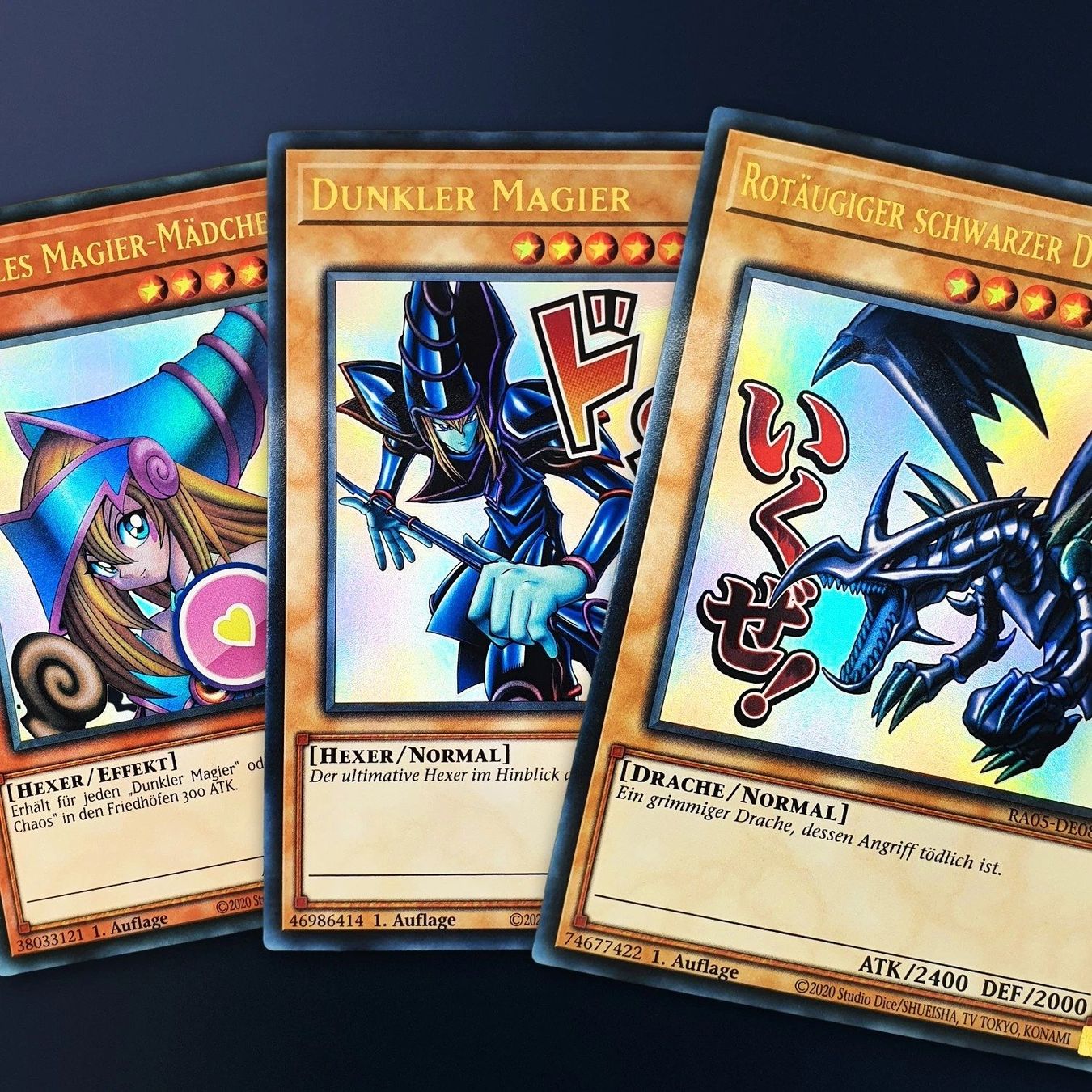 Yugioh Carte collezionabili: Rotäugiger Schwarzer Drache, Dunkler Magier & Magier Mädchen – Nuovo e nell'imballaggio originale da Chur venduto da -NewERA-