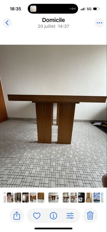 Table à manger en bois massif, design unique et robuste (Gebraucht) in ...