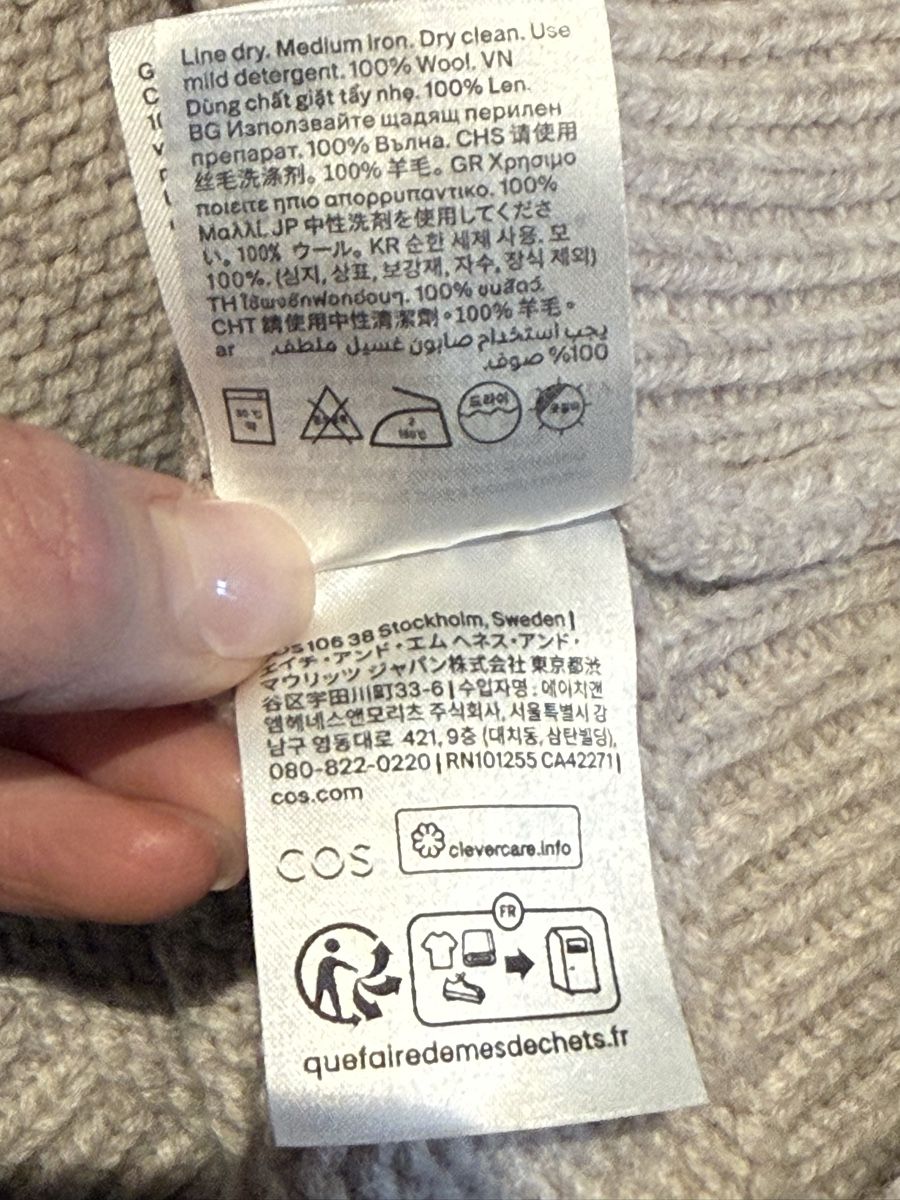 Cos Maglioni & Felpe: COS 100% Wollpullover, hellgrau, Grösse M – Usato da Ottenbach venduto da Suni_82 5