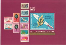 Uno New York Souvenir-Folder 1973 postfrisch