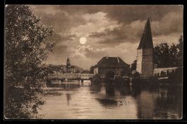 Solothurn, Uferpartie mit Kirche bei Mon