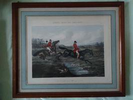 Alter Stich Drawn by H. Allen. Pferde Englisch, Fuchsjagt