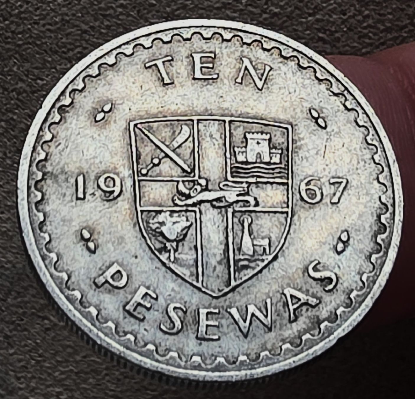 Tutti le monete: GHANA 10 PESEWAS 1967 – Usato da winterthur venduto da CoinPassion 1