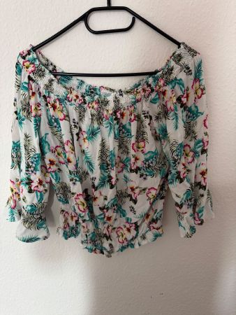 Off-Shoulder Crop Top Sommer, Gr. S / M ☀️💁‍♀️