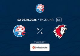1 Sitzplatz-Ticket ZSC – Lausanne | 03.10. | +2 weitere