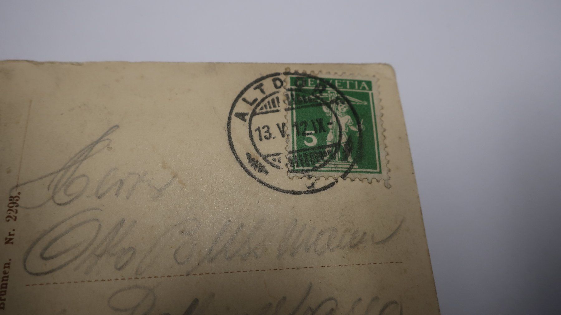 Cartoline postali: Altdorf. Telldenkmal und Rathaus.  1912 – Usato da Cormoret venduto da Pascalll2001 7