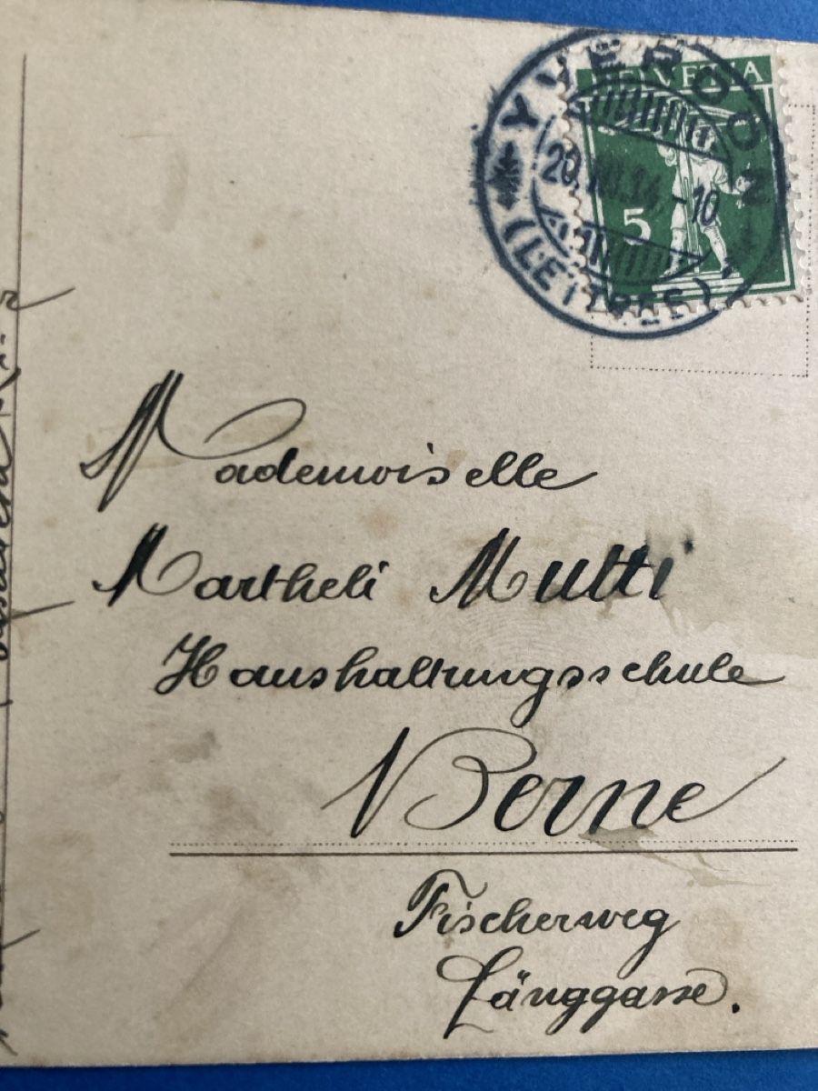 Ansichtskarten: Antike Ansichtskarte Katze mit Rosenstrauss 1914 – Gebraucht aus Schüpfheim von Seerose80 3