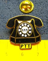 TELEFON ALT PTT 111 WÄHLSCHEIBE ENAMEL PIN GOLDIG VINTAGE