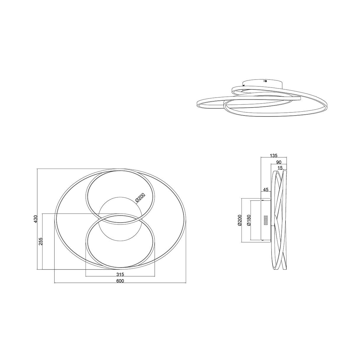 Kronleuchter & Deckenlampen: LED Deckenleuchte, Dimmer, 5000 Lumen – Neu (gemäss Beschreibung) aus Kreuzlingen von Smart-Light 3