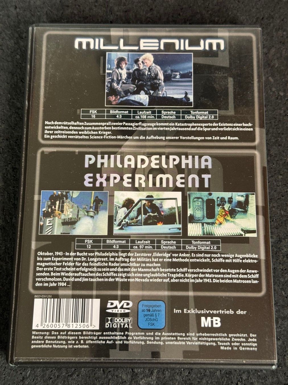 Tutti i DVDs: Milenium & Philadelphia Experiment 2 Filme auf einer DVD DE – Usato da Fribourg venduto da tschjoly 1