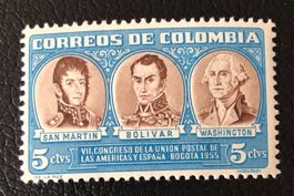 Briefmarken aus Kolumbien 7. Lateinamerikanischer Postkongre