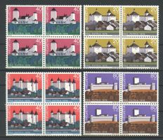 1976, Pro Patria, Schlösser I, Viererblöcke **