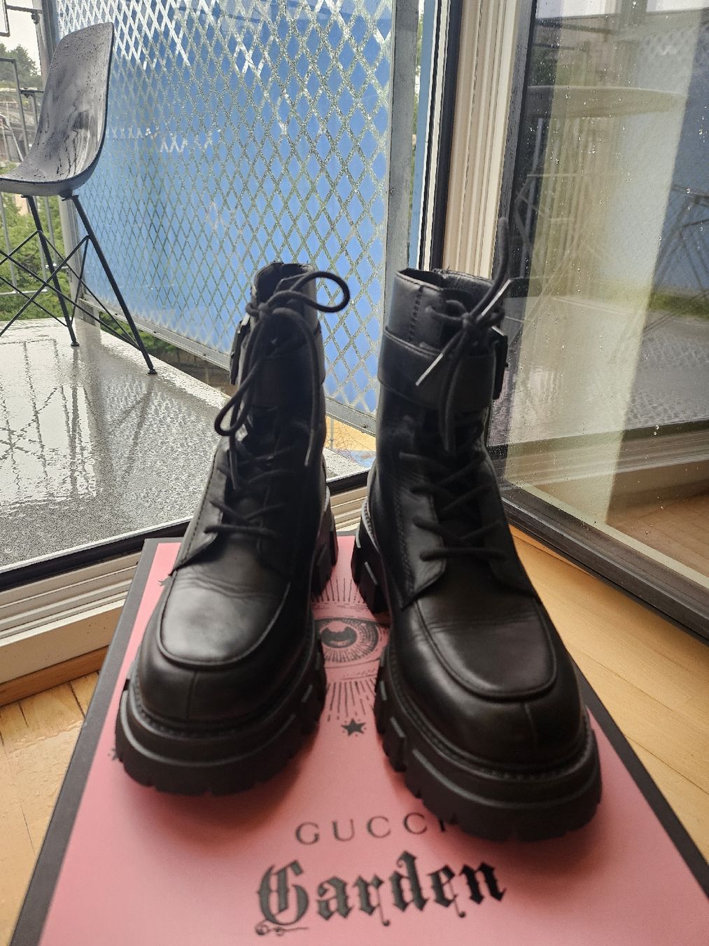 Scarpe da donna: Black Leather Platform Boots From ASH - 37-38 – Usato da Kilchberg ZH venduto da Thrift_Shop 2