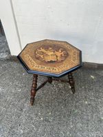 Tisch Oktagon Intarsien Holztisch Beistelltisch Jugendstil 