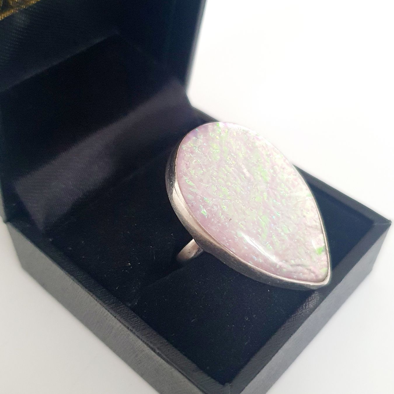 Anelli: Vintage Silberring 925  mit irisierendem Stein, Gr. 18.6mm – Usato da Kreuzlingen venduto da Wunderkiste123 3