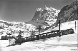 Bahn Zahnrad Grindelwald - Scheidegg Winter 1967 Wetterhorn