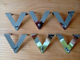 6 Chrom-Türhaken, neuwertig - Tür max. 8mm dick