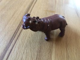 Vintage Nilpferd Figur | Made in Hong Kong Kunststoff 70er