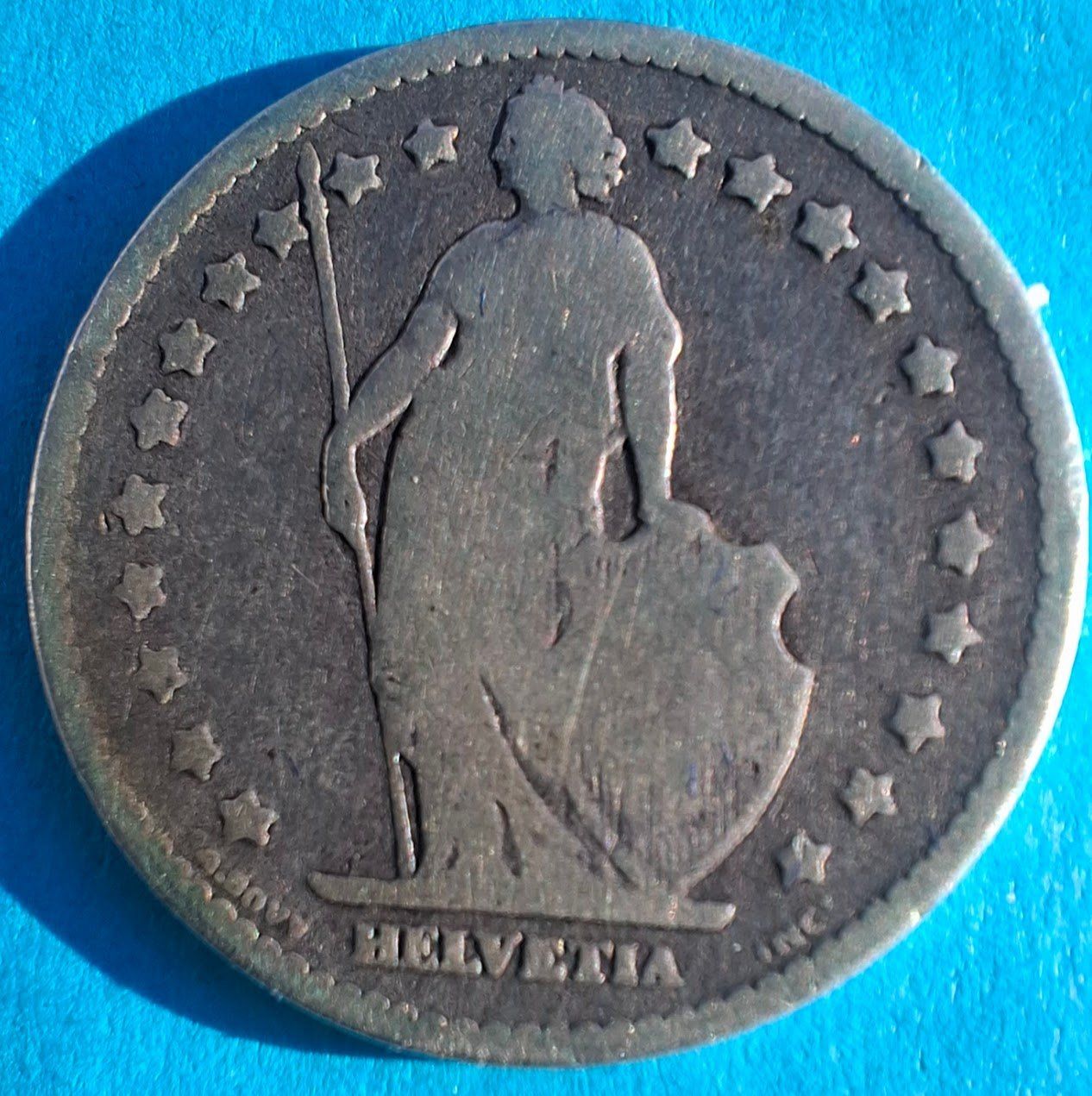 Tutti le monete: CHF___1.00 1875 SS – Usato da Fribourg venduto da Kiki020 1