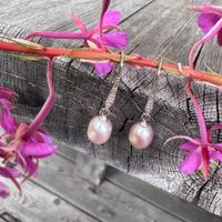 Echtsilber 925 Ohrstecker echte Perle Rosa 💕