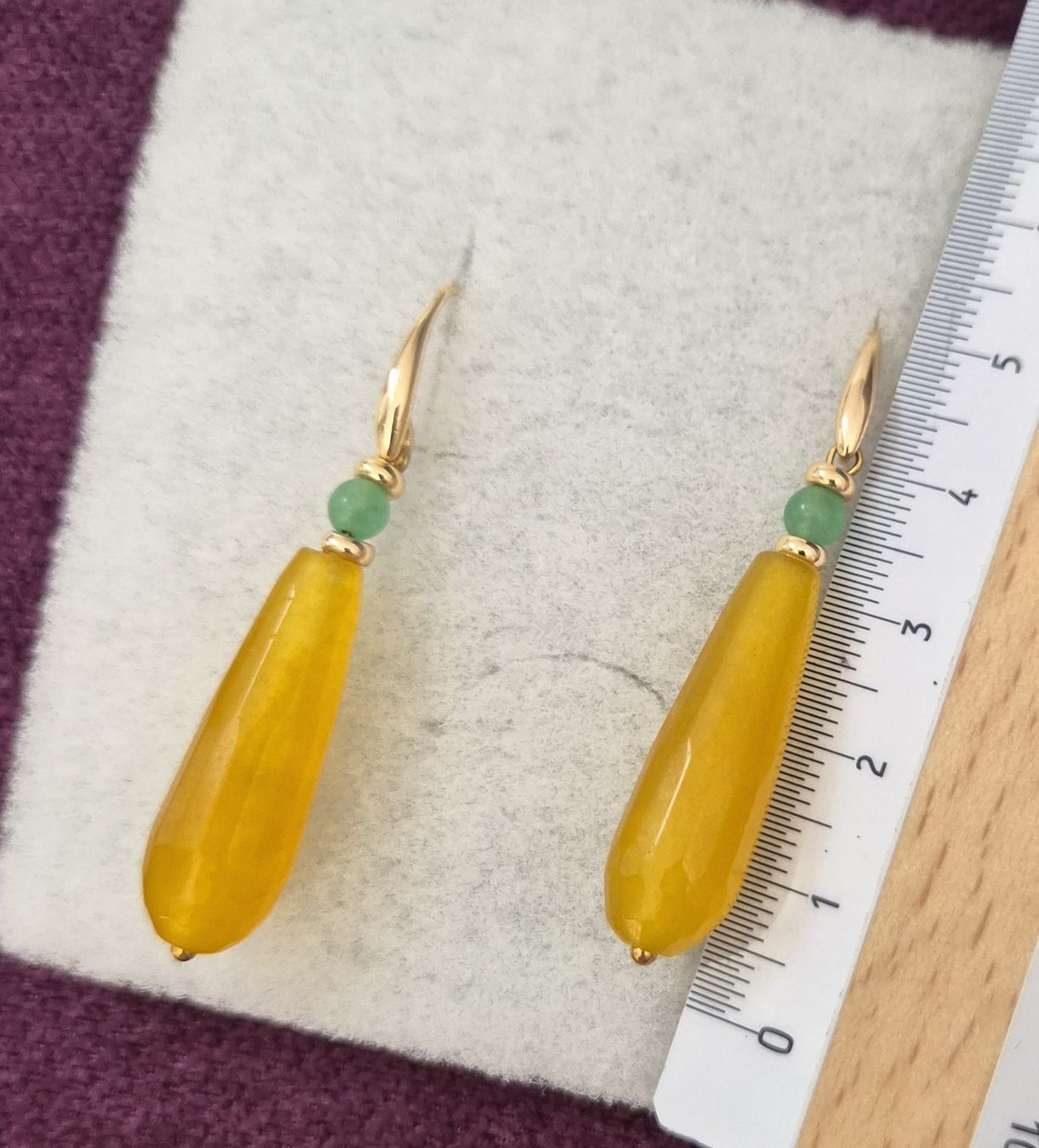 Orecchini pendenti & Orecchini a lobo: Gelbe Jade, Aventurin, echte Steine Ohrhänger – Nuovo (secondo la descrizione) da Eggersriet venduto da illy76 3
