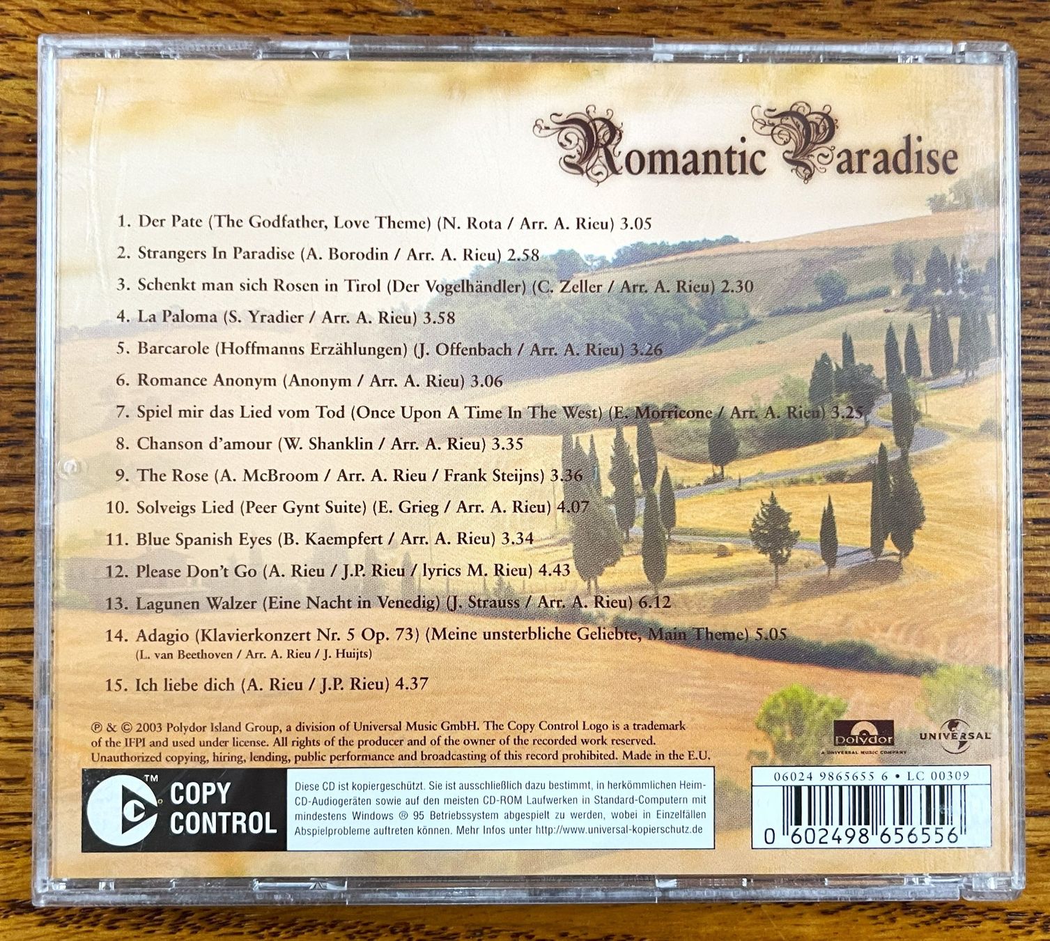 CD: ANDRE RIEU: Romantic Paradise CD – Usato da Oftringen venduto da Vucki 1