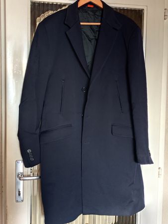 Manteau bleau marine en laine