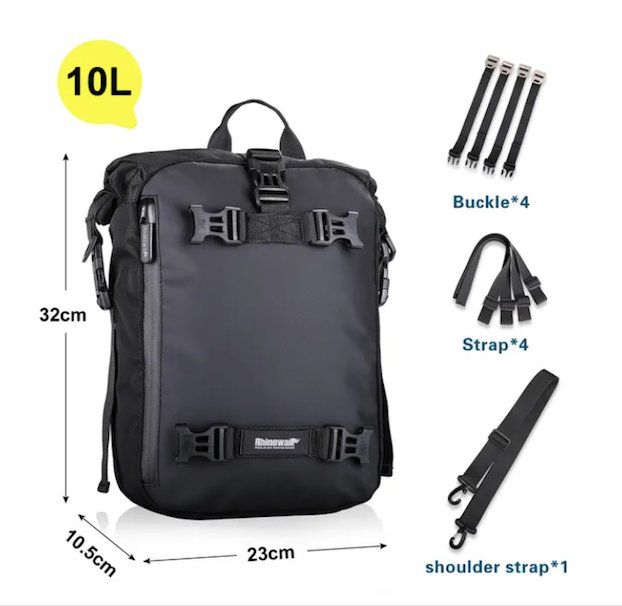 Borse: Multifunktionale Wasserdichte Motorrad-Sitztasche 10L – Nuovo e nell'imballaggio originale da Châtelaine venduto da topshop.switzerland 1