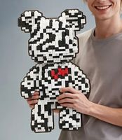 Love-Bär: Puzzle-Baustein-Ornament-Heimdekor-27x12cm