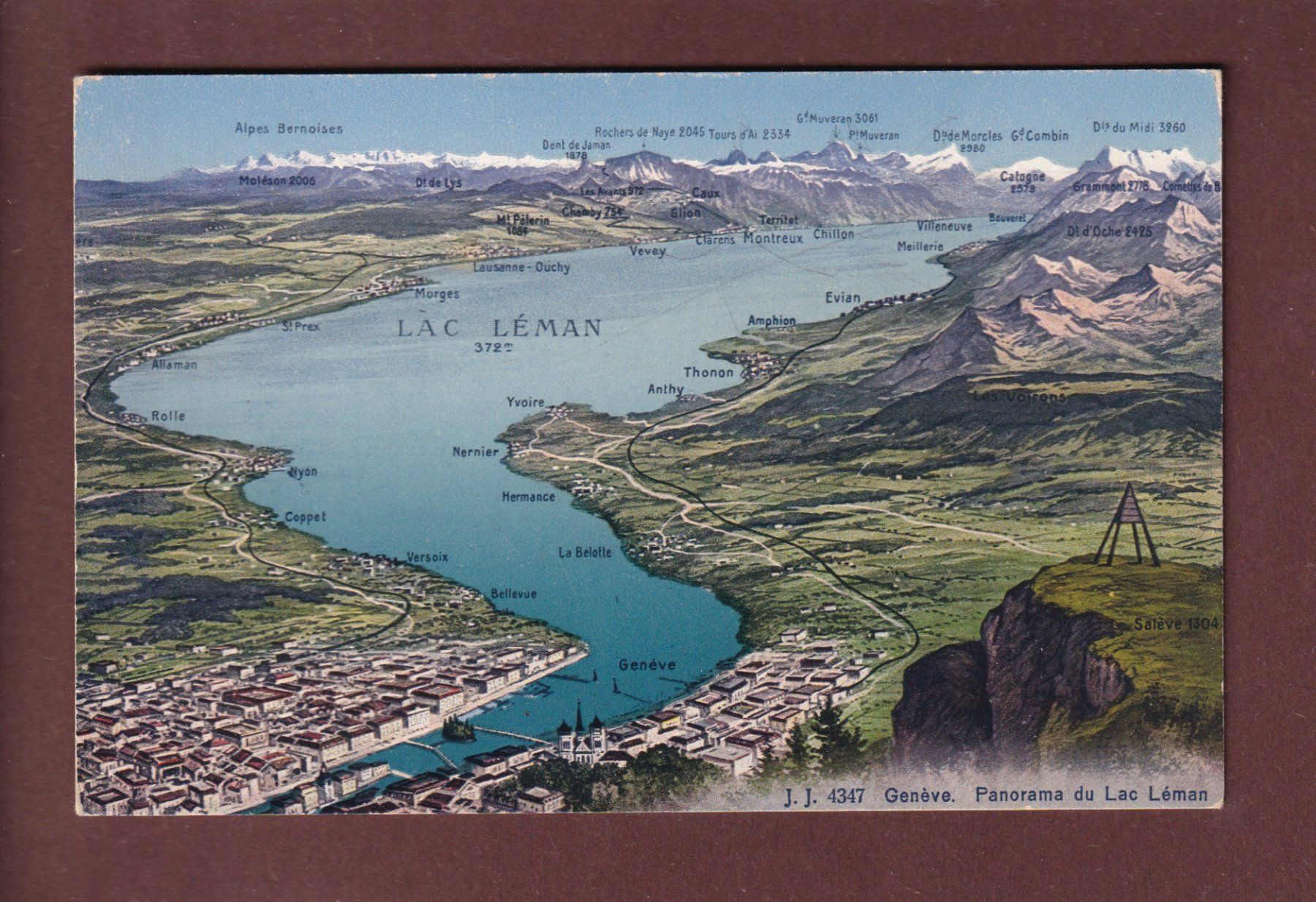 Cartoline postali: GENEVE et le Lac Léman – Usato da Pully venduto da nicecards