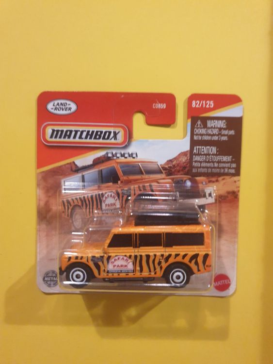 Modèle Réduit Matchbox 1:64 Land Rover Gen II 1966 Blanc - Miniature Vintage Neuve