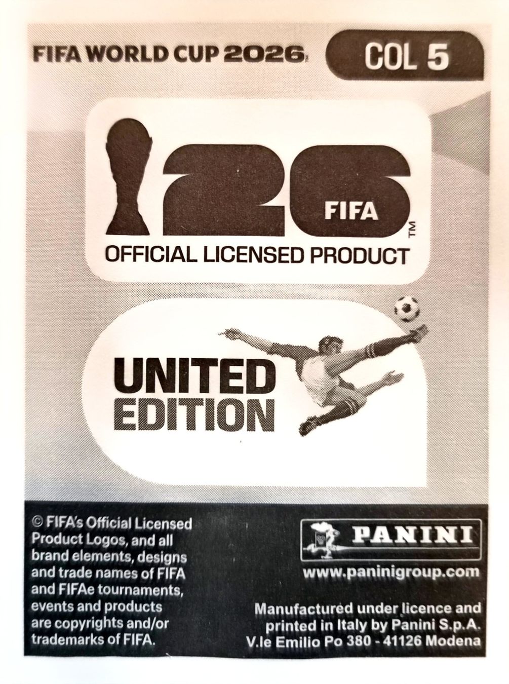 Panini Carte collezionabili: Carte FIFA World Cup 2026 COL 5 – Usato da Clarens venduto da rim_g98y 1