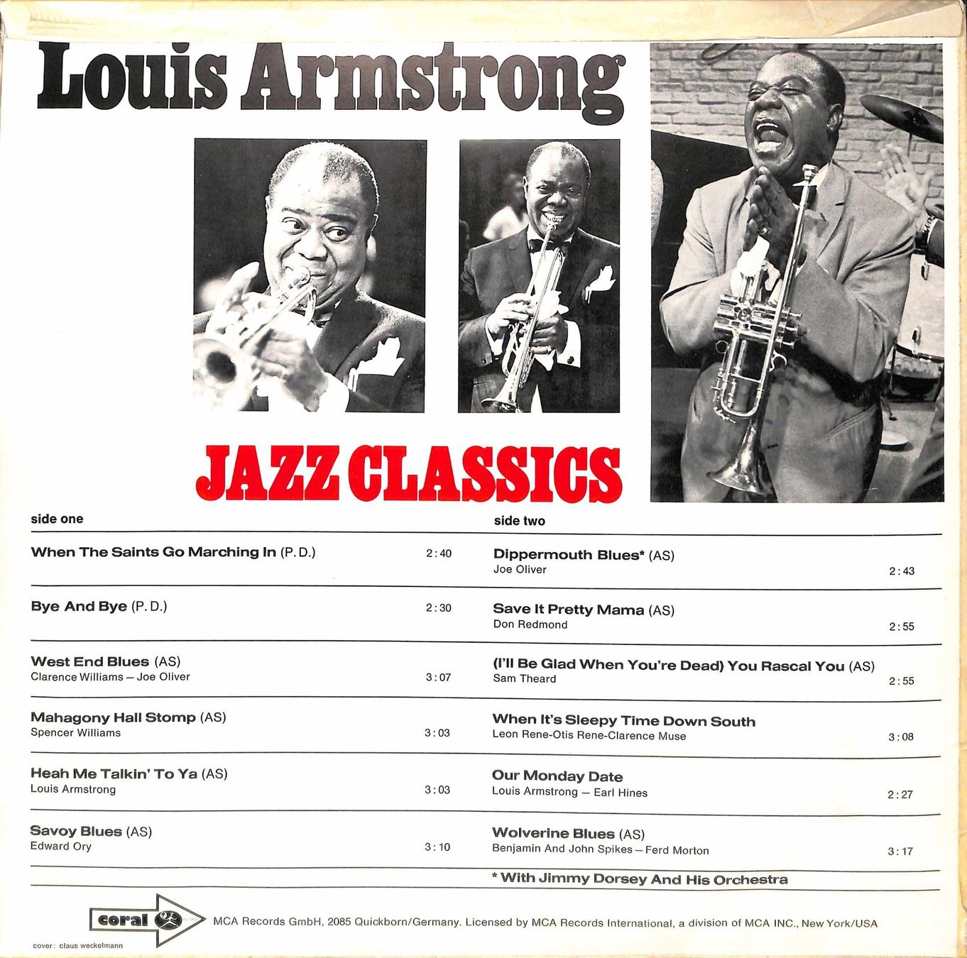 Dischi in vinile: LP Louis Armstrong - Jazz Classics – Usato da Trimmis venduto da Beax72 1