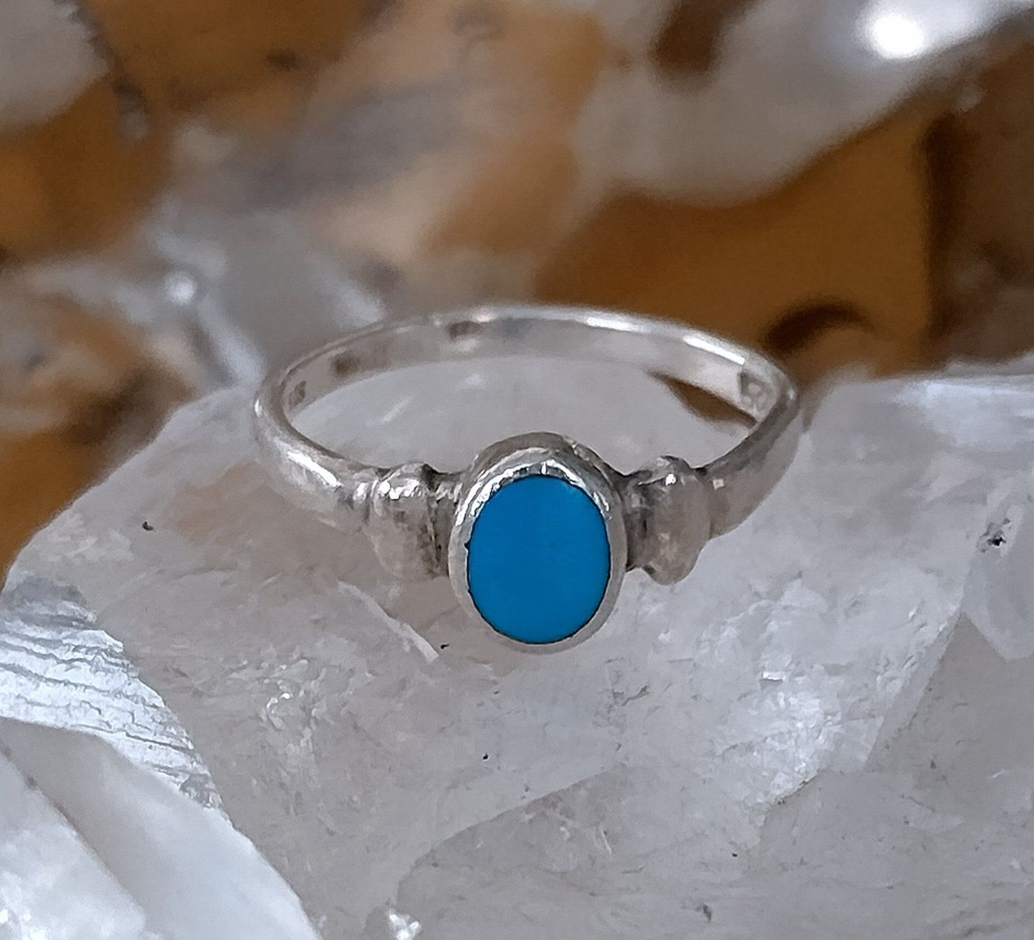 Ringe: KLEINER SILBER RING 925 MIT TÜRKIS Gr. 47 – Gebraucht aus Romanshorn von BoutiqueA 2