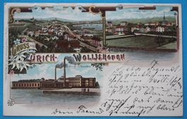 ZüRICH - WOLLISHOFEN LITHO AK