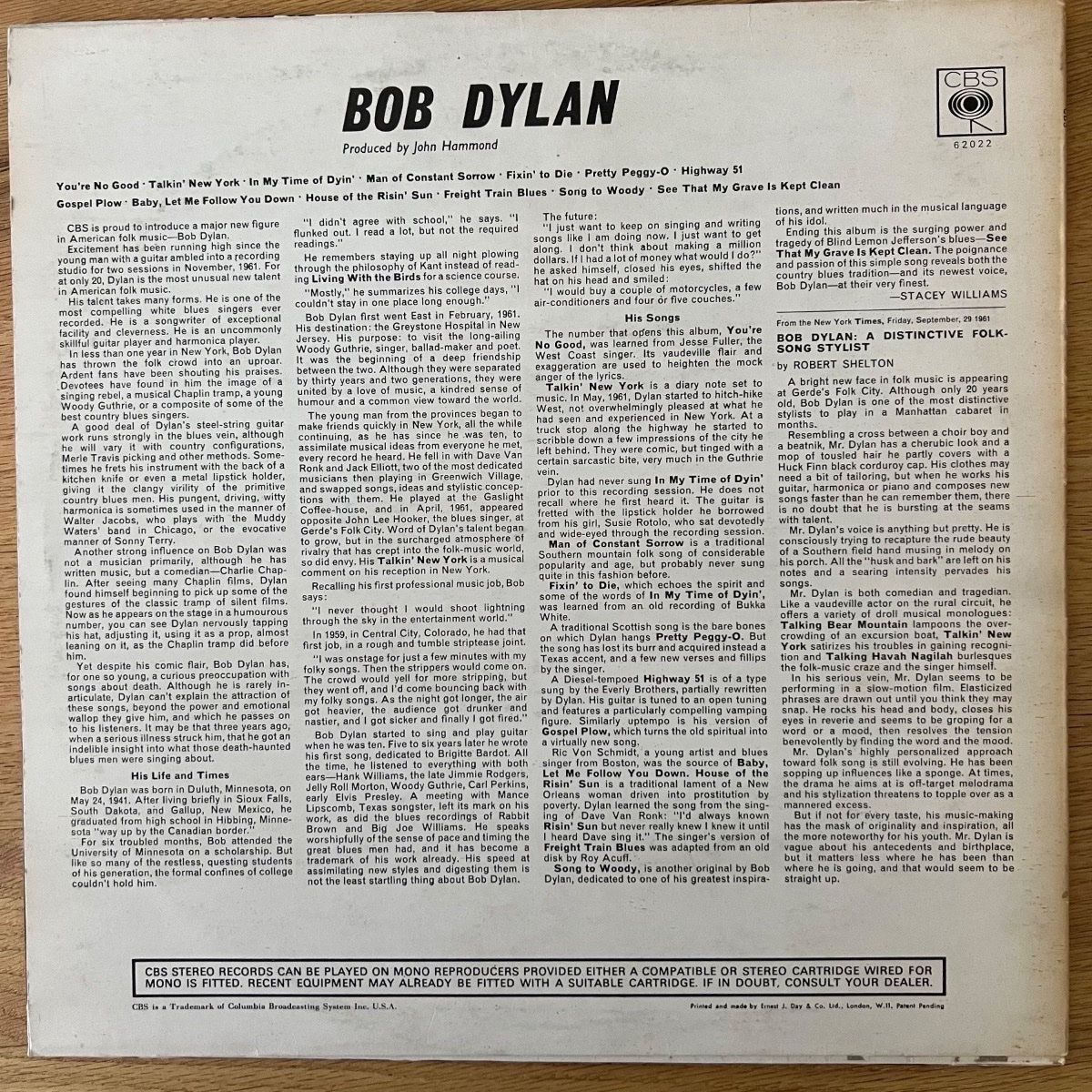 Schallplatten: Bob Dylan - Same / UK-Press. 1969 - Very nice Copy – Gebraucht aus Gais von soundcave57 1