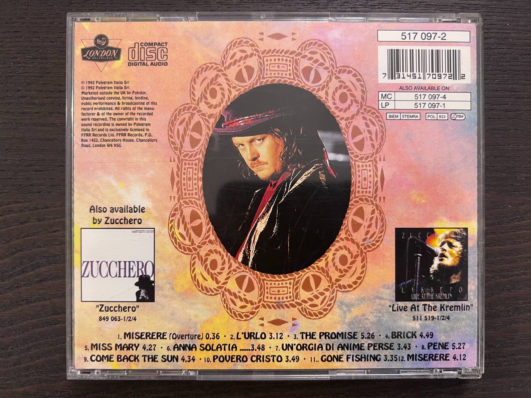 CD: Zucchero - Miserere – Usato da Zürich venduto da MusikFreunde 1