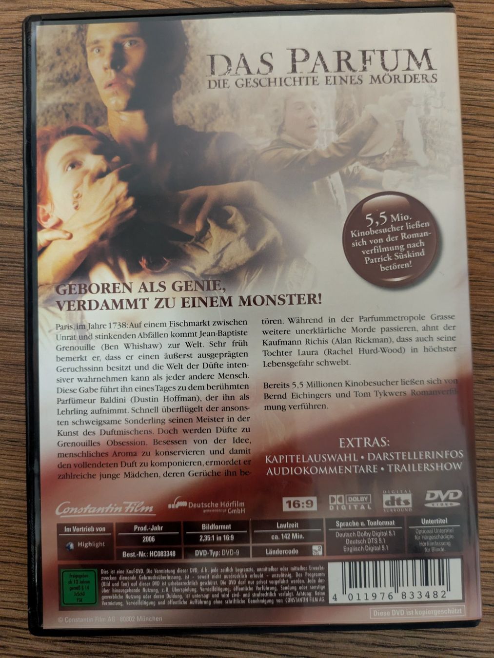 Tutti i DVDs: DVD Das Parfüm – Usato da Wangen an der Aare venduto da eggerclaudia 1