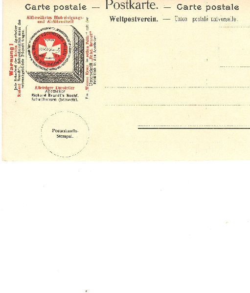 Cartoline postali: Neuchâtel - Litho mit Apotheker Hinweis+ c1905 – Usato da Emmenbrücke venduto da teestube 1