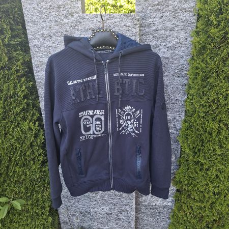 Herren Jacke mit Kapuze Gr. L, dunkelblau