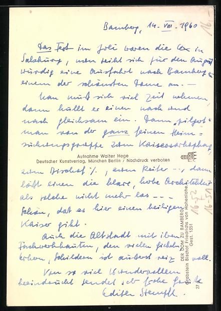 Ansichtskarten: Foto-AK Walter Hege, Deutscher Kunstverl – Gebraucht aus Berlin von bartko-reher 1