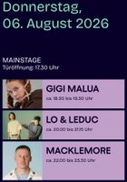 1x MACKLEMORE, 6. Aug. 2026, Stars in Town, Schaffhausen