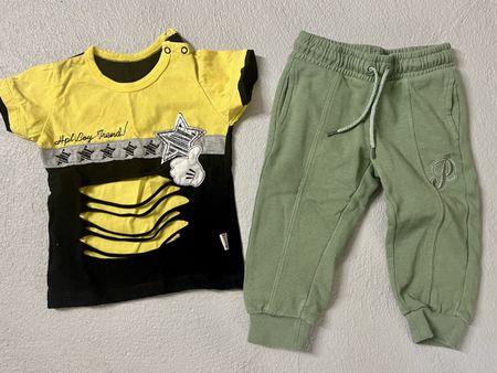 Frühlings Set Gr. 86/92: T-Shirt mit Hose - Top Zustand!