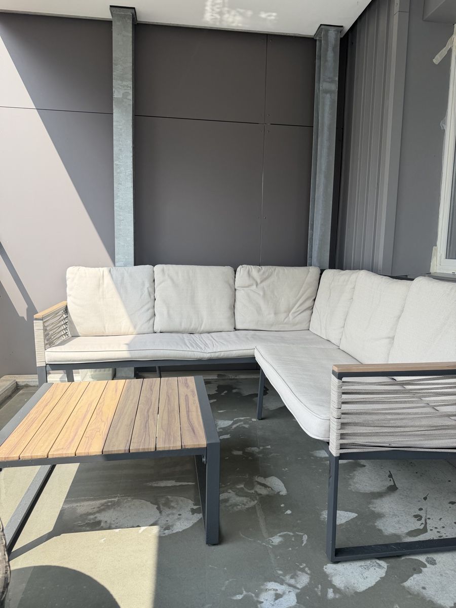 Poltrone: Garten Lounge Set Sofa und Tisch Anthrazit hellgrau – Usato da Niederhasli venduto da zar_zt85