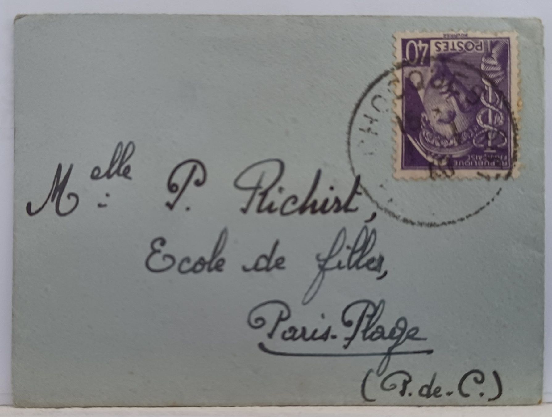 Alle Briefmarken: Klein-Brieflein nach Paris-Plage – Gebraucht aus Aarau Rohr von mgvw