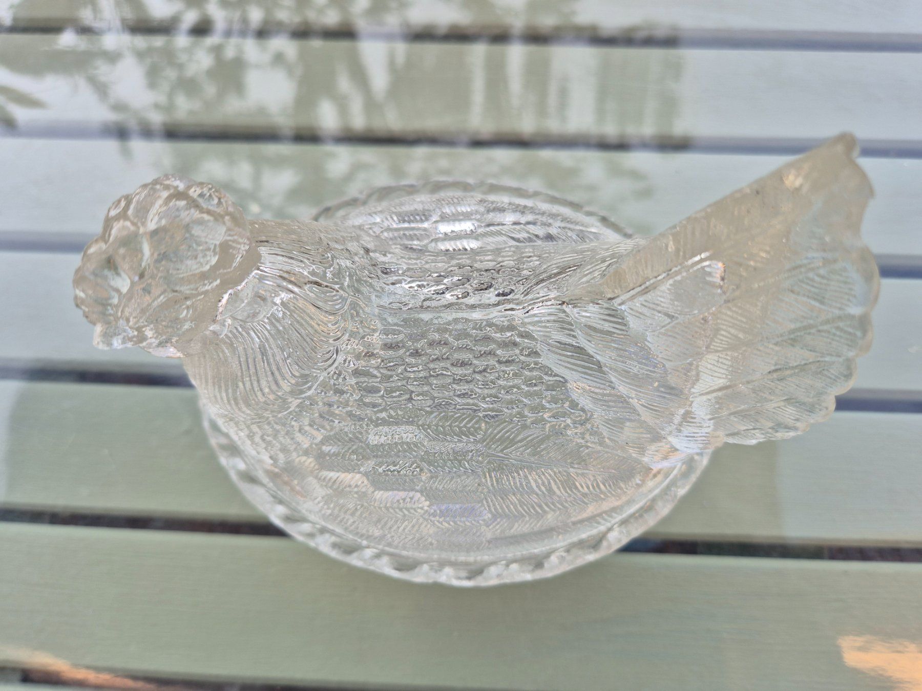 Contenitori & Simili: Glas-Henne / Dose mit Deckel, Vintage, – Usato da Bern venduto da aronari 1