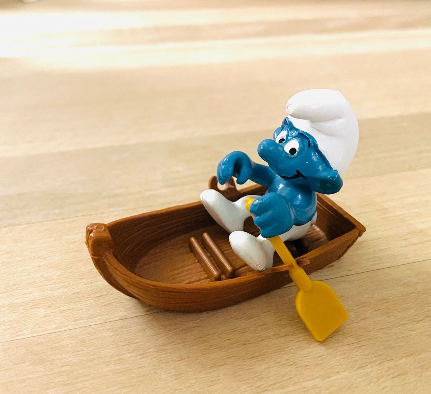 Schleich Figuren: Schlumpf mit Ruderboot, Peyo, Schleich – Gebraucht aus Russikon von ginger072